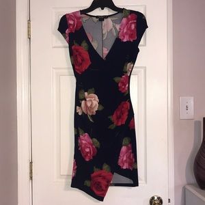 Navy floral dress